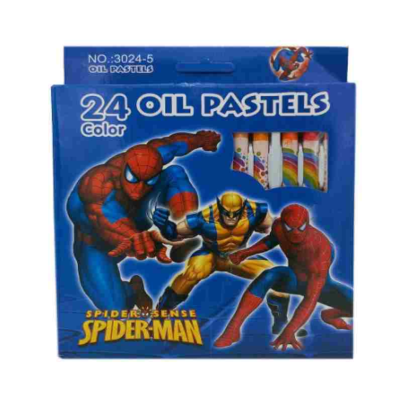 مداد شمعی 24 رنگ مدل مرد عنکبوتی 1